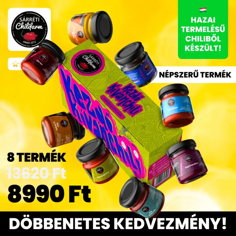 Kezdő kivánchili chili válogatás, 8 különböző termék egy dobozban
