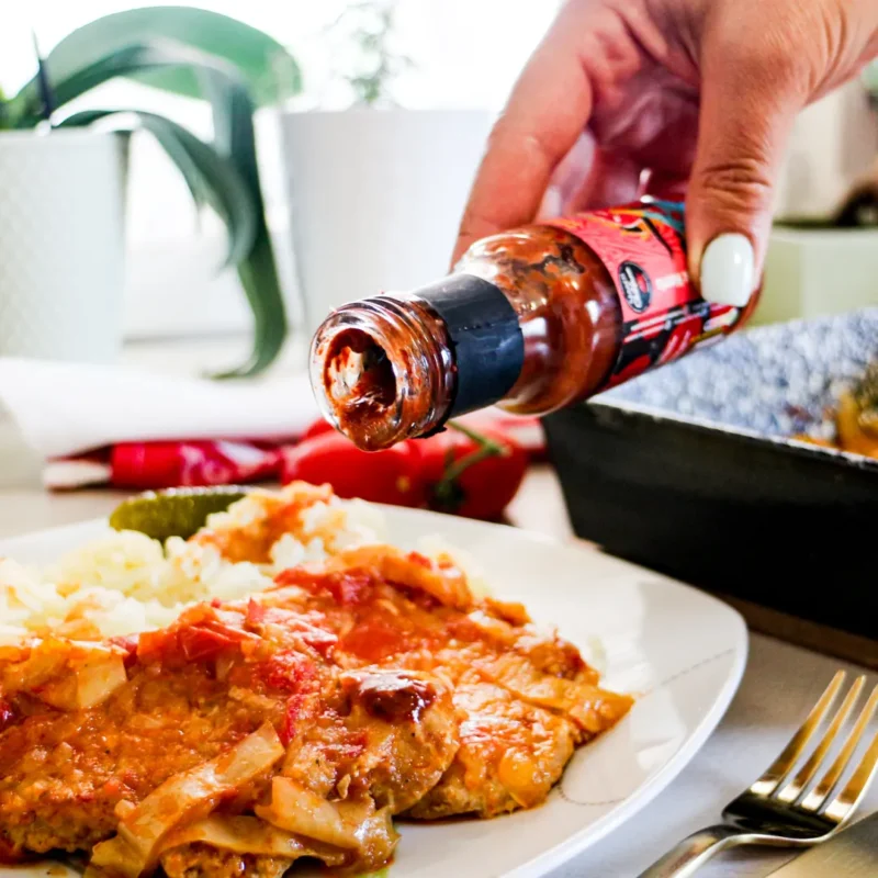 Lecsós szelet Carolina Reaper chili krémmel