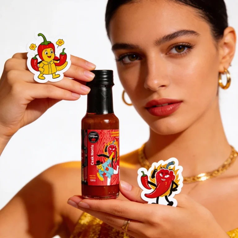 Csak Norris chili krém modell kezében